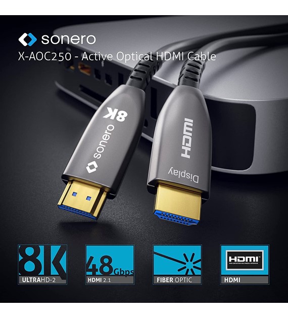 PureLink Sonero XAOC250-200 kabel światłowodowy Hybrid HDMI 2.1 8K 48Gbps 20,0m