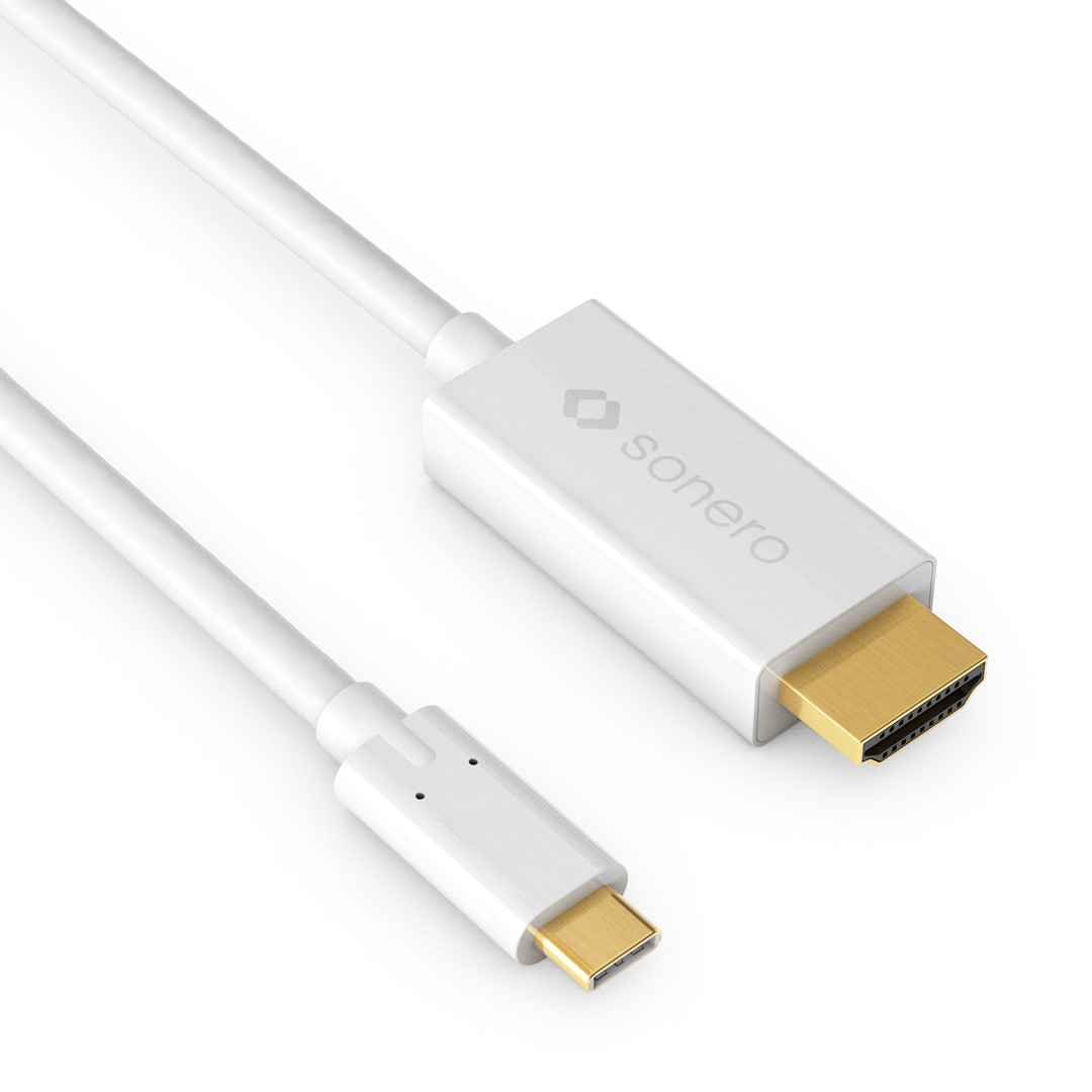 Sonero XUCC011010 kabel USBC na HDMI 18 Gbps, biały, 1